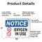 Signmission Oxygen In Use, 10 in W x Rectangle, Aluminum OS-2PACK-NS-A-710-L-16314 - alternate 2